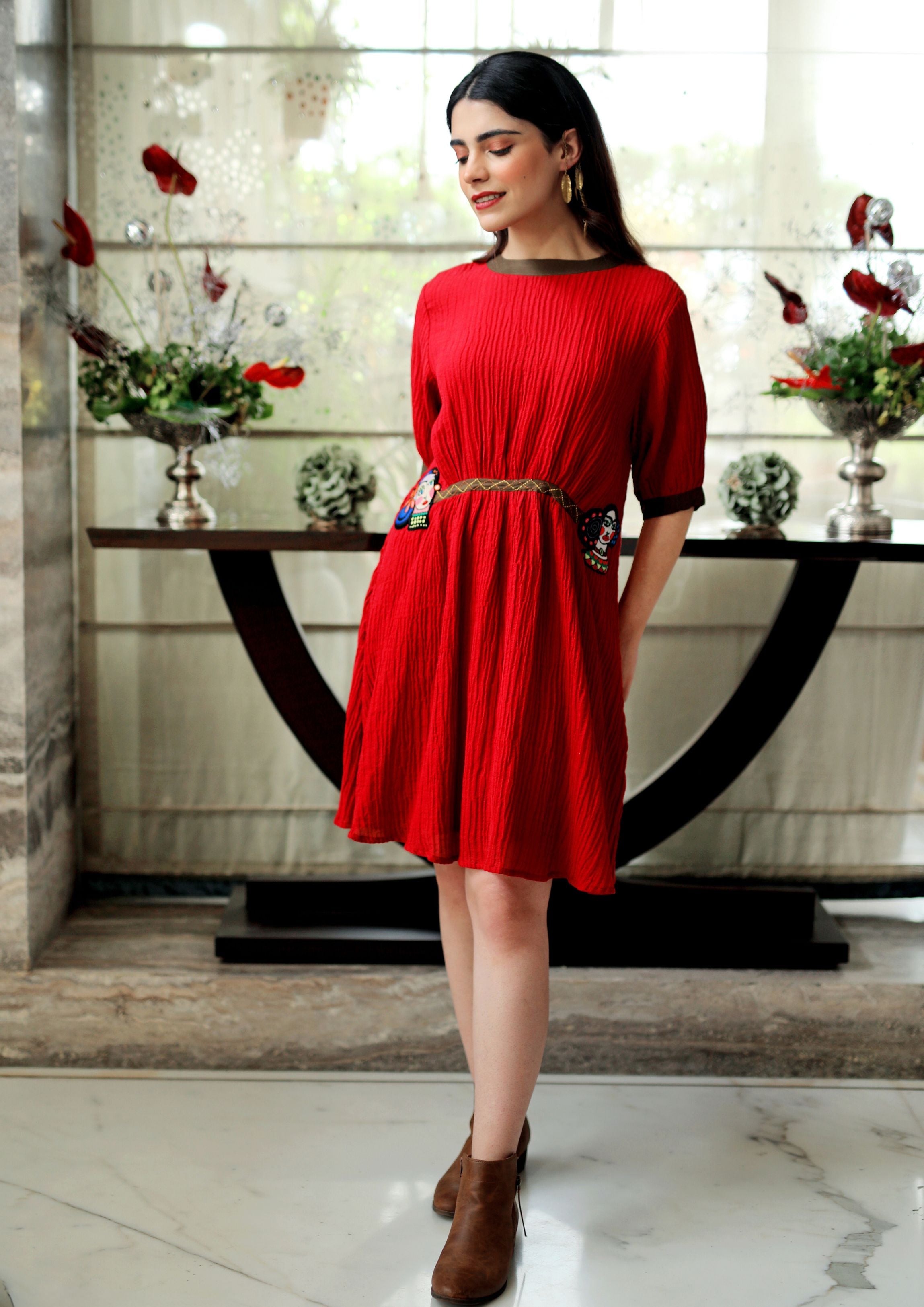 Fun & Elegant Maroon Dress