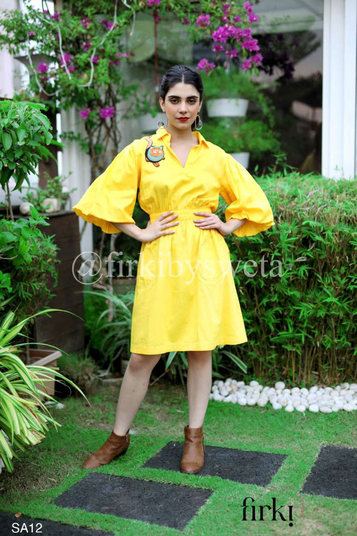 Lemon Yellow Cotton Dress